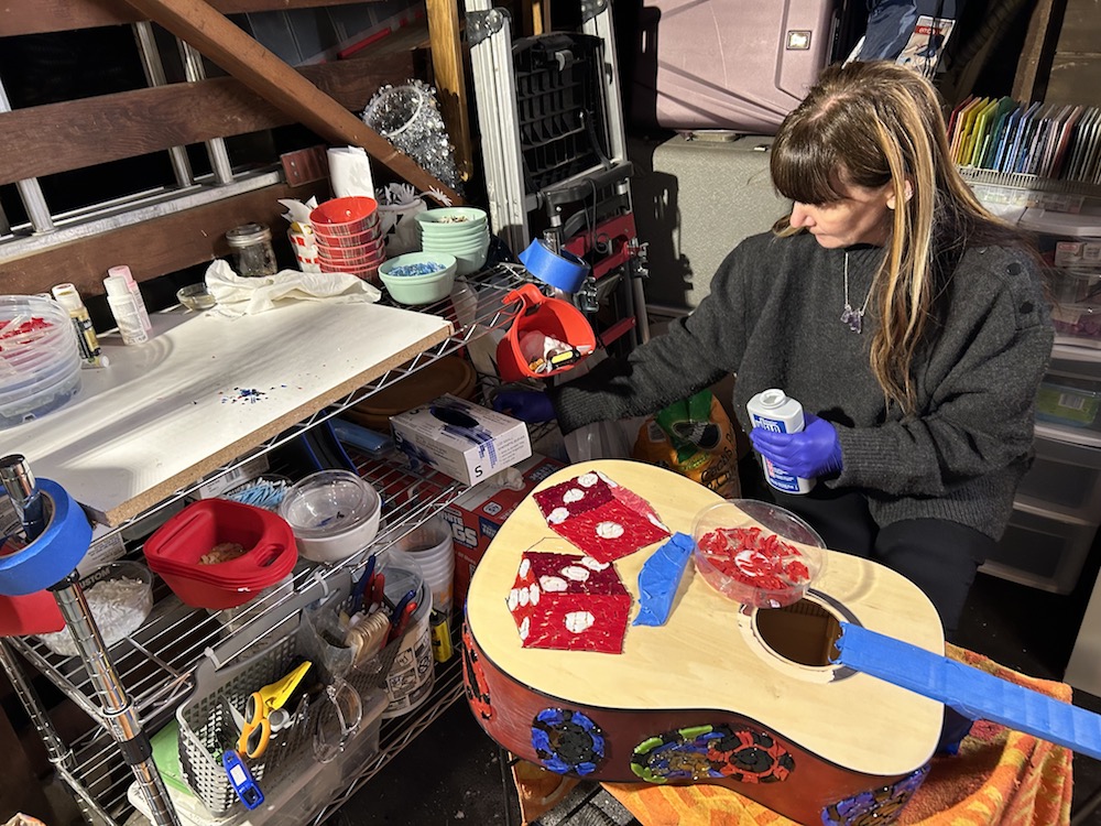Custom mosaic guitar work photo 1