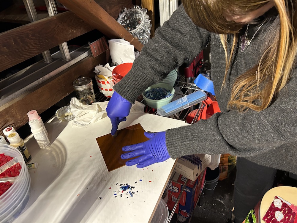 Custom mosaic guitar work photo 2